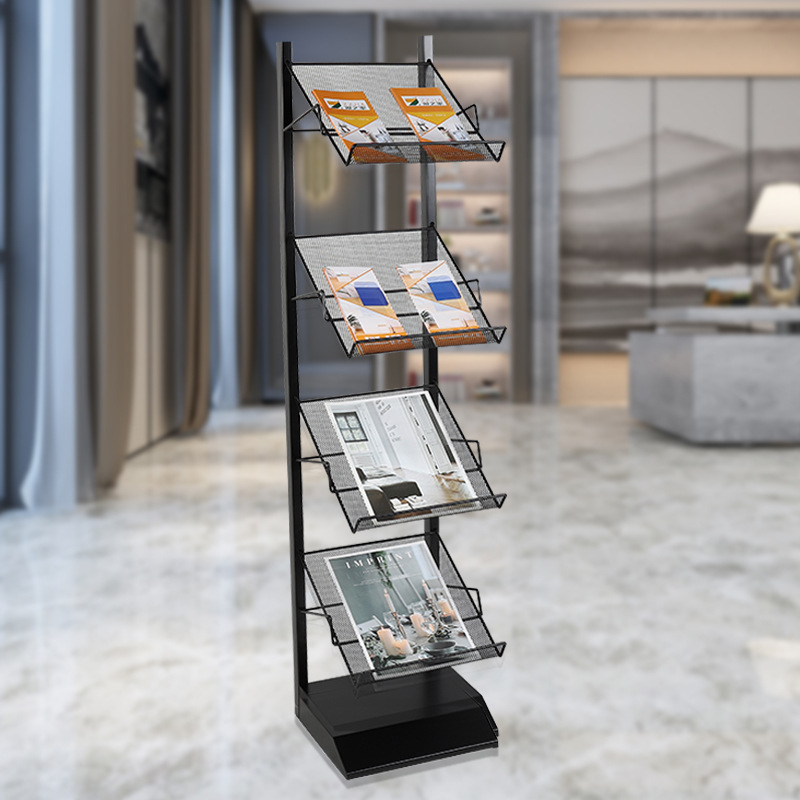 资料展架宣传单架子杂志收纳户型图银行立式落地展示架报架报刊架