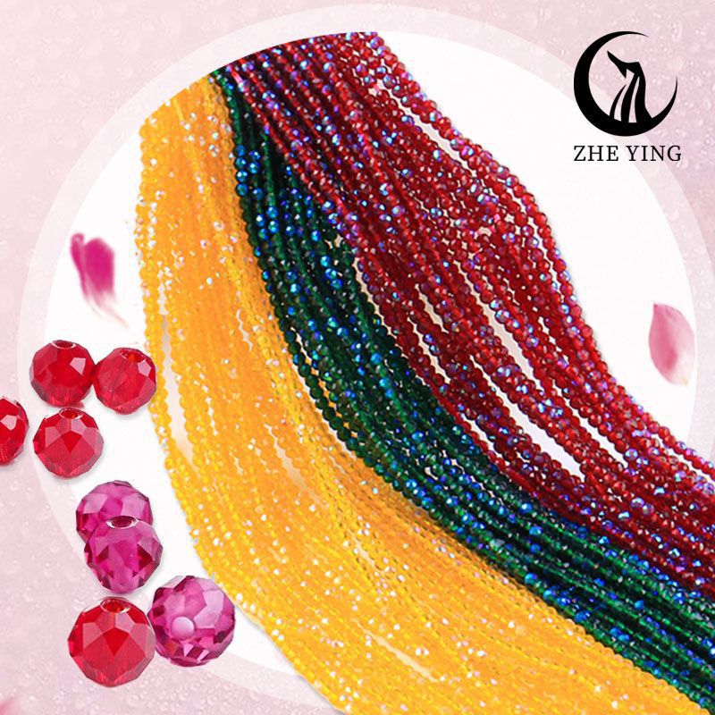 factory direct supply spinel plated ab colorful beads diy semi-finished products accessories crystal glass loose beads wholesale