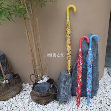 儿童用（5-10岁）男女孩子小学生用手推不夹手纤维骨日本童伞
