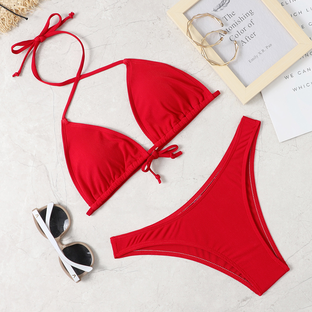 2022 fashion new sexy split swimsuit female bikini beach bikini swimsuit factory spot