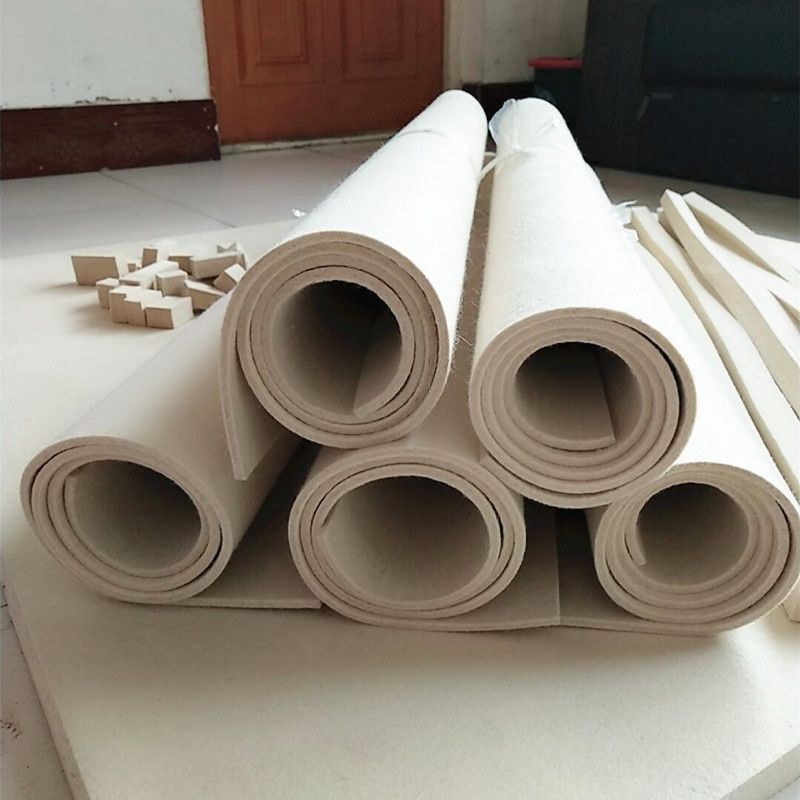 工业吸油毛毡高密度过滤吸油棉耐磨密封防尘羊毛毡条圈块垫