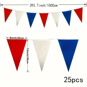 8号三角串旗 7号彩旗英国串旗 各国国旗旗帜 万国旗酒吧装饰