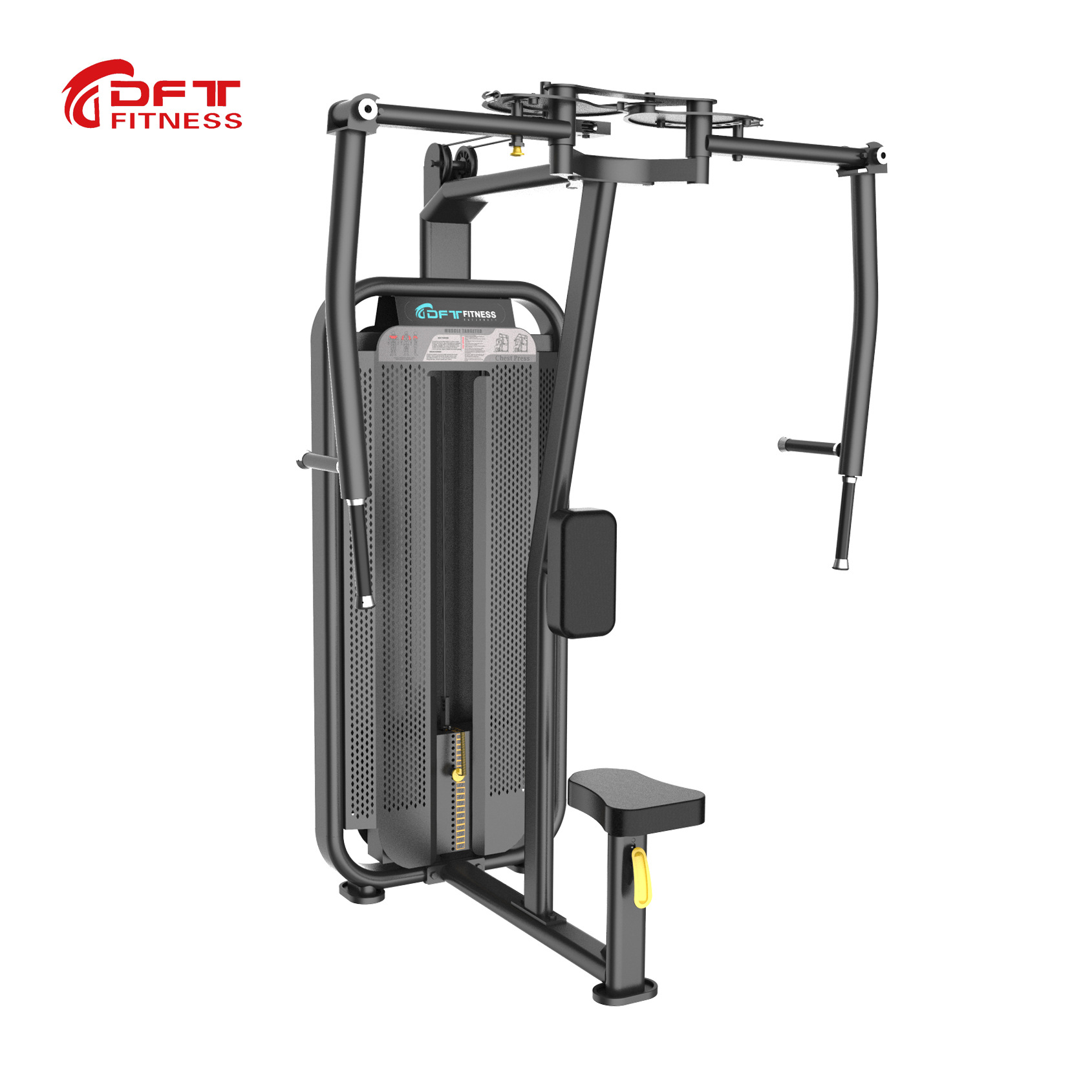 插片式直臂夹胸力量器械商用健身器材坐姿扩胸蝴蝶机反飞鸟训练器