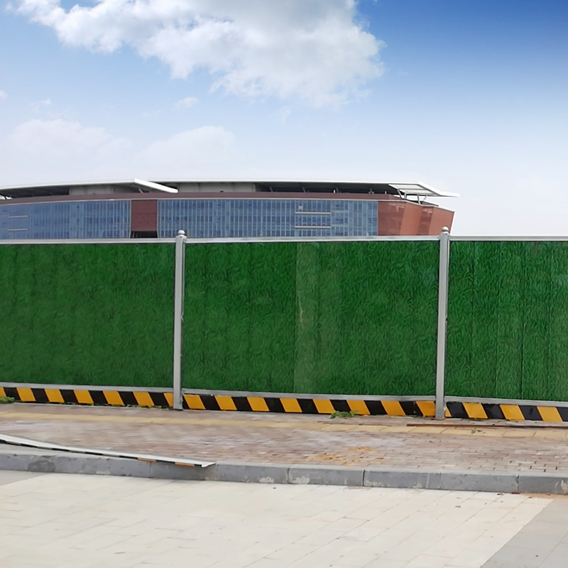 印花小草围挡仿真绿草挡板青岛工地施工铁皮挡板道路彩钢隔离围挡