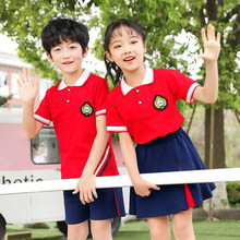 中小学生校服套装幼儿园园服班服学院风夏装短袖夏季运动会演出服