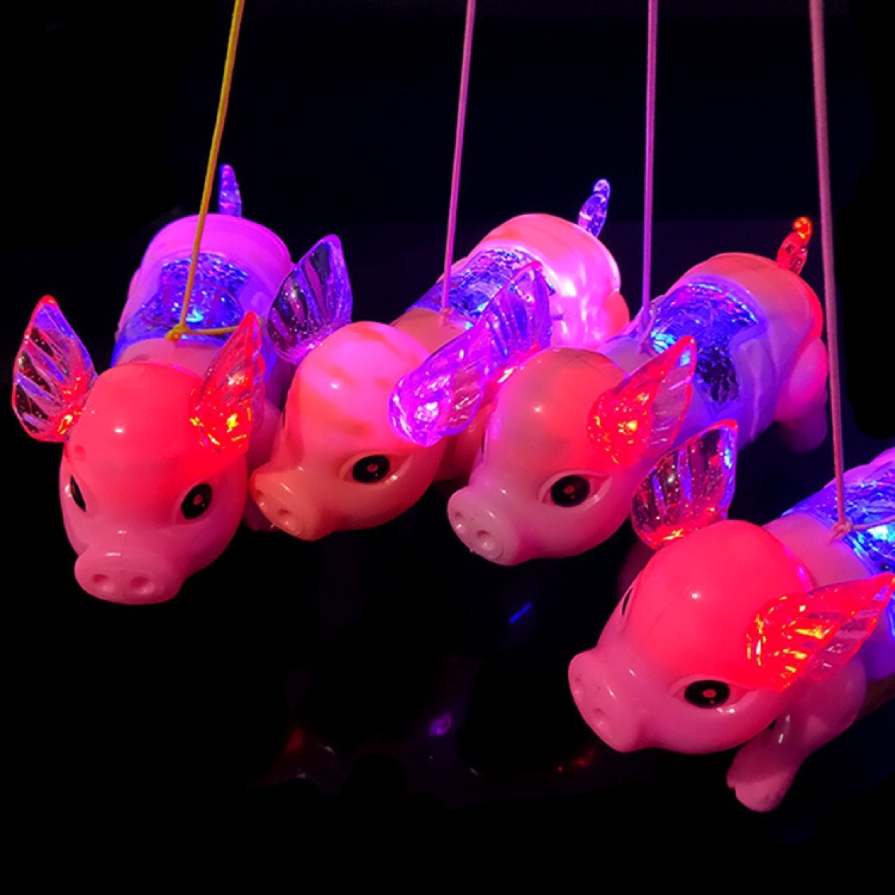 electric net red pig rope luminous pig cartoon music rope pig night market stall children play