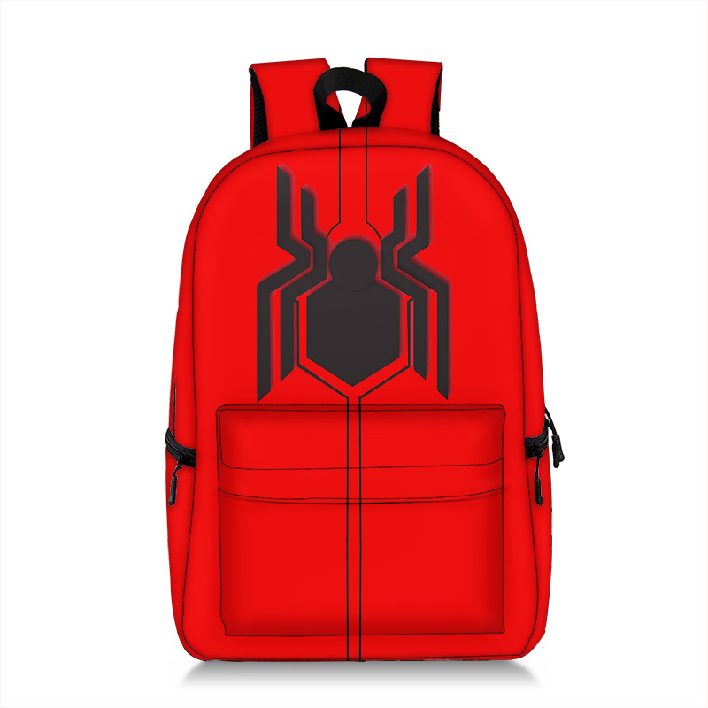 New Cross-Border Spider-Man Elementary School Studebt Backpack European and American Cartoon Cartoon Schoolbag Polyester 3D Printing Lightweight Backpack