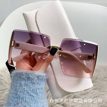 2022新款小红书同款瘦脸太阳镜防紫外线方框韩版墨镜时尚太阳镜