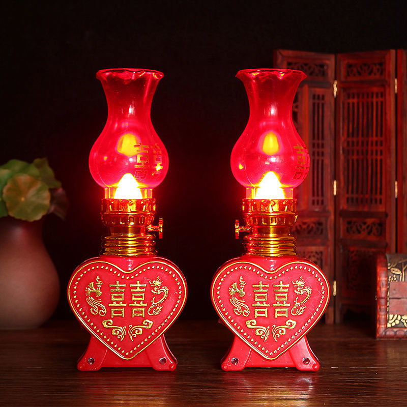 电蜡烛婚庆用品结婚led电子红洞房复古卧室婚房批发礼品长明灯