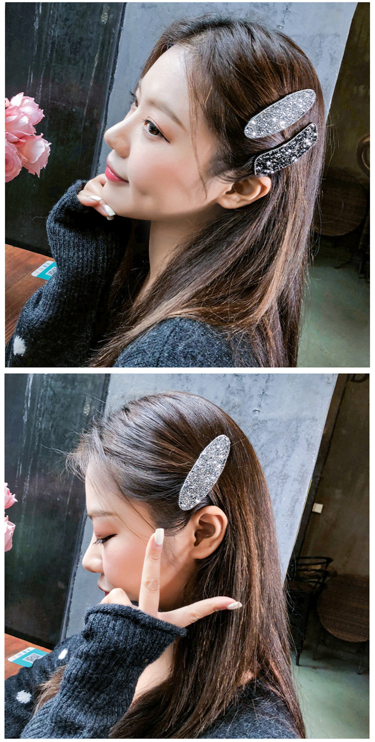 韩版气质侧边发夹水钻刘海夹顶夹大号bb夹少女时尚边夹碎发夹发饰