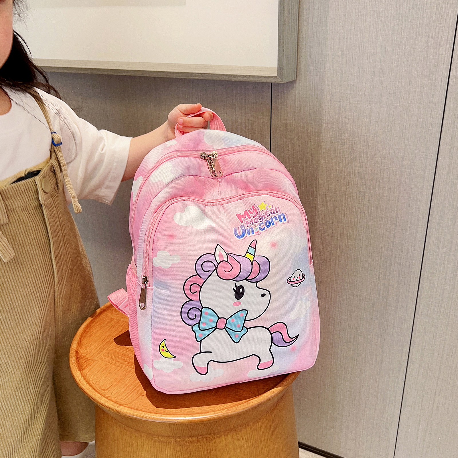 New Kindergarten Backpack 2-7 Years Old Children Cute Girl's Backpack Baby Boy Cartoon Little Dinosaur Foreign Trade Backpack