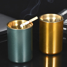 创意不锈钢金属带盖漏斗烟灰缸 家用防风烟灰缸KTV酒吧桌面烟灰缸