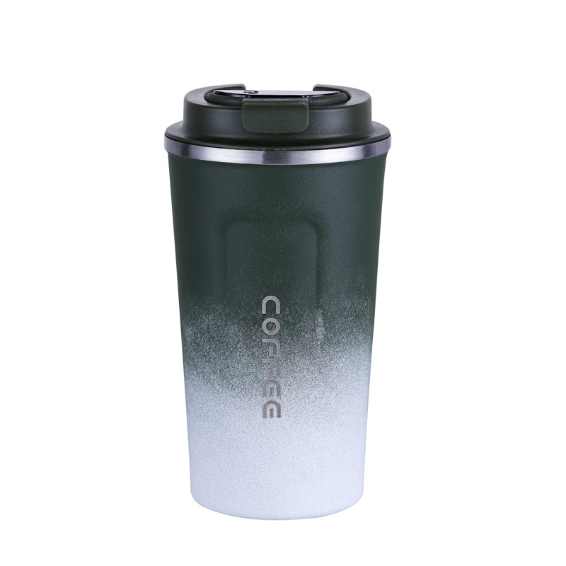 Gradient Color New Smart 304 Stainless Steel Coffee Cup Car Heat Preservation Portable Cup Portable Cup Wholesale