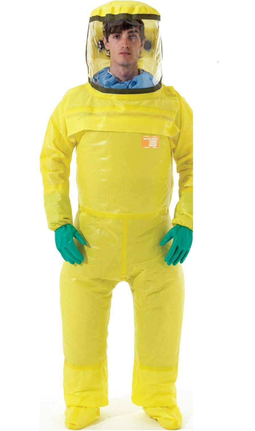 微护佳3000papr 全封闭式 自动送风 化学防护 防化 黄色 防护服