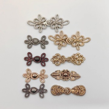 嘉一中式国风汉服旗袍金属盘扣古典古装唐宋明制衣领对扣子母扣