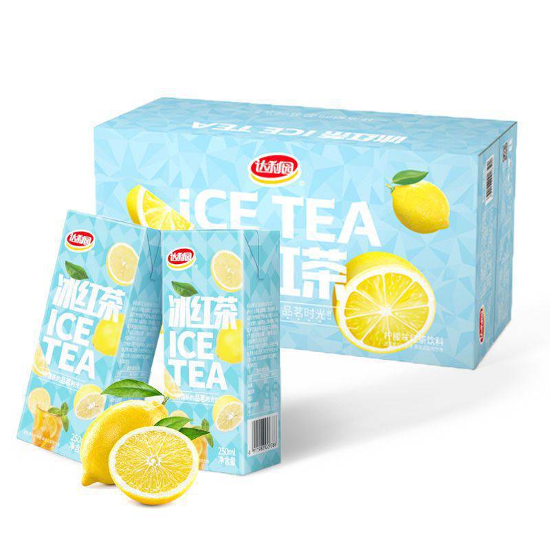 【6月新货】达利园冰红茶250ml*24盒整箱茶饮料夏季柠檬饮料-阿里巴巴
