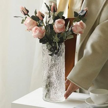 (活动中)玻璃花瓶高档客厅轻奢ins风水培富贵竹鲜花高颜值摆件