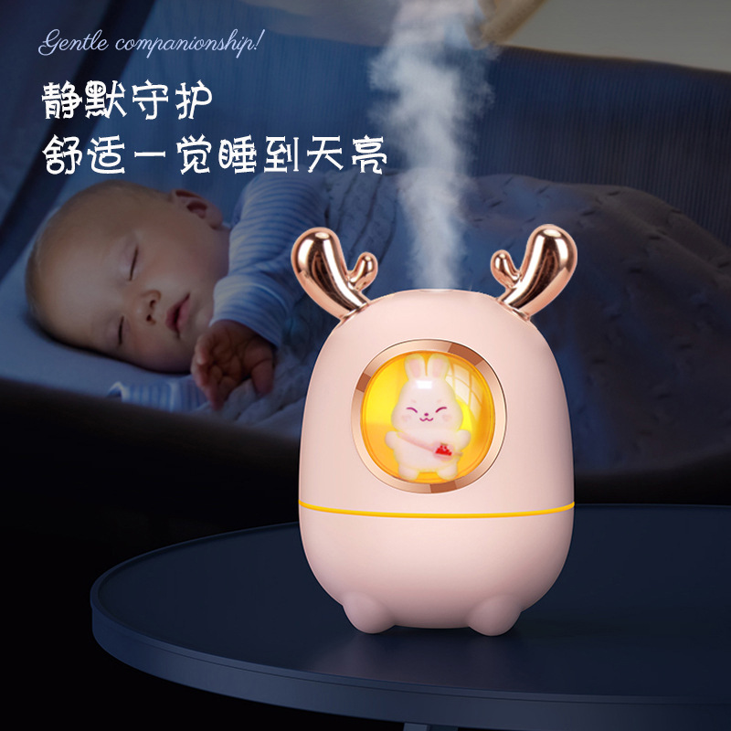 Small Air Humidifier Pregnant Baby Small Night Lamp Dormitory Desktop Student Cute Moisturizing Spray Humidifier Aroma Diffuser