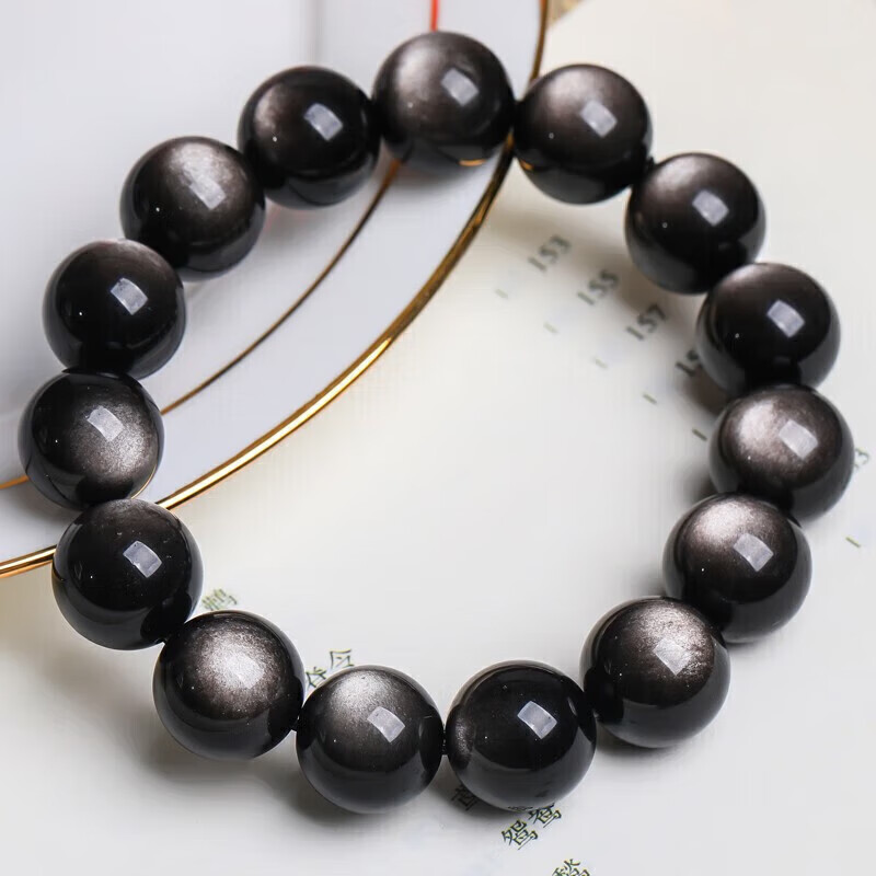 批发银曜石黑曜石手串精品佛珠转运珠手链男女士款 水晶批发-阿里巴巴
