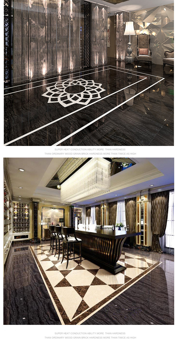 厂家金丝大理石地砖800x800地板砖客厅深色砖釉面新款 黑金花瓷砖