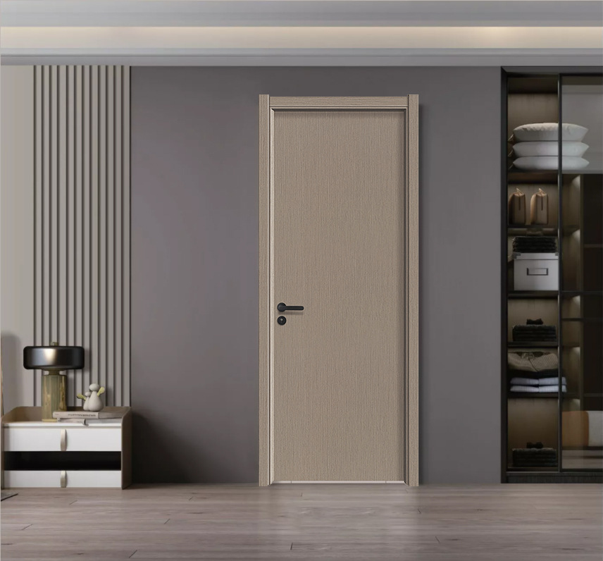 高端轻奢简约碳晶门平板单色纯色门平开门卧室房间门别墅全屋门