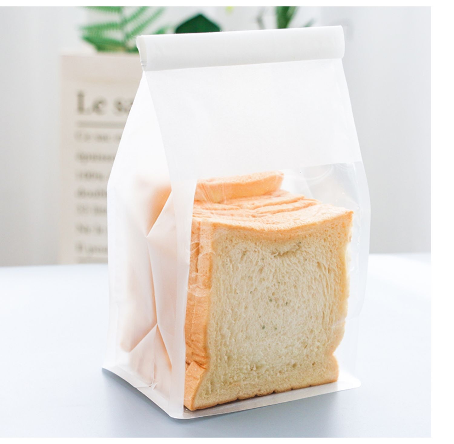 铁丝卷边八边封吐司袋切片吐司麻薯牛角包包装袋自封面包袋子现货