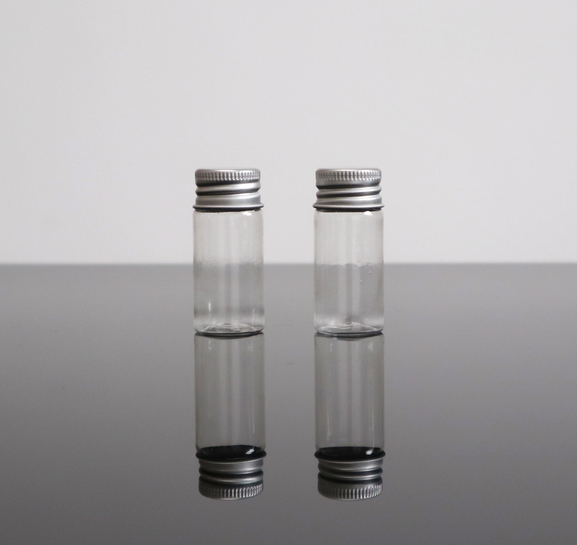 【现货】10ml透明铝盖瓶 pet直筒小塑料瓶子 粉剂粉末瓶闪粉瓶