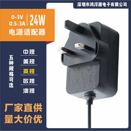 12V2A/24V1A 24W 英规电源适配器UKCA认证厂家直批英标现货