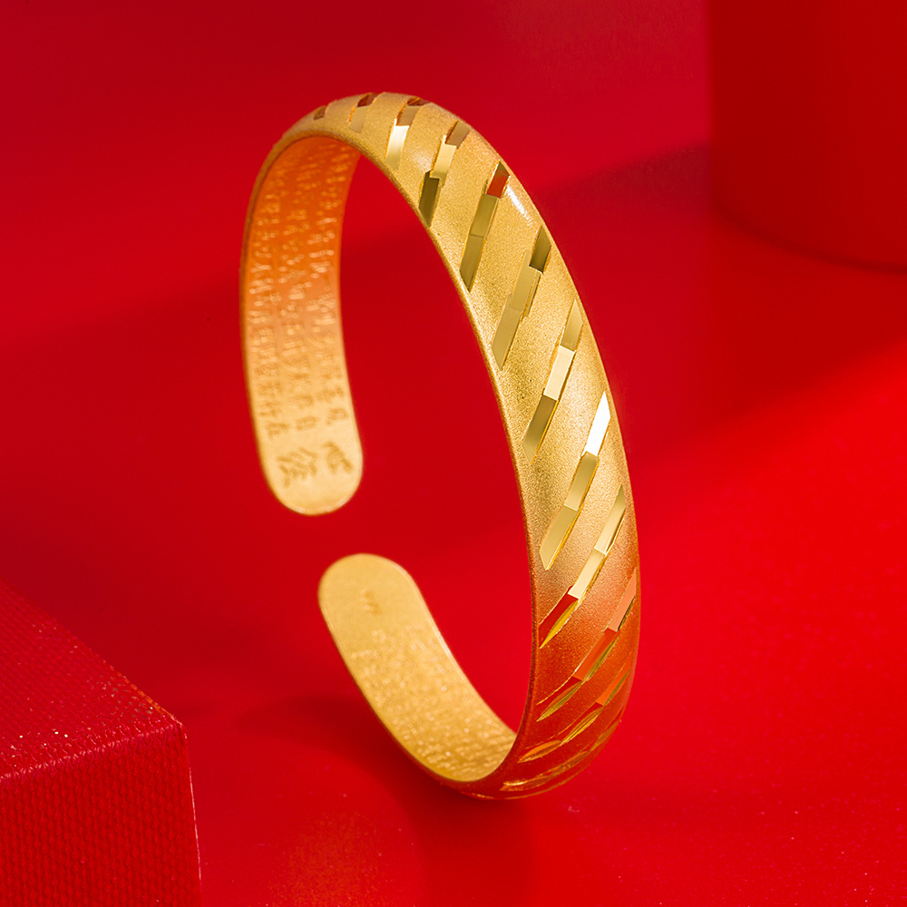 新款上架黄金流星雨手镯时尚女款古法心经手镯个性时尚-阿里巴巴