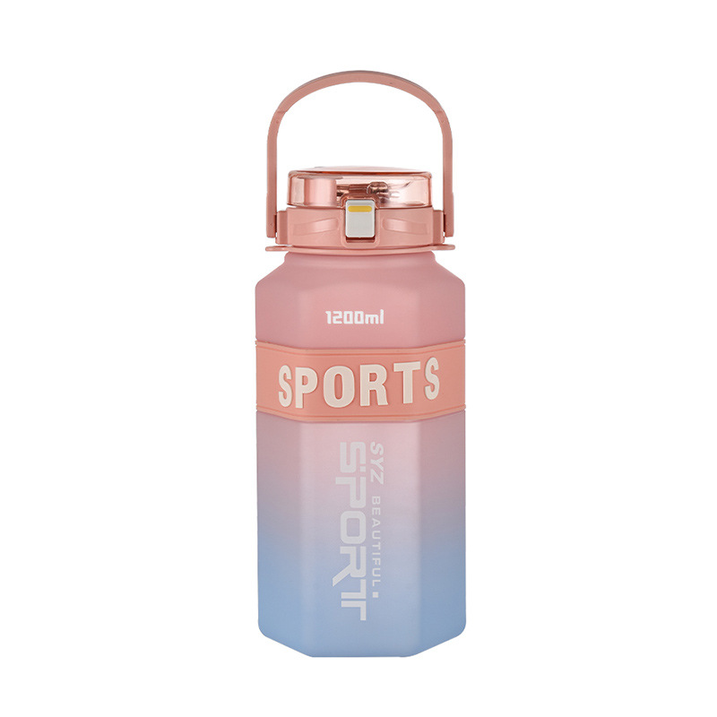 Large Capacity Alphabet Water Glass Girls Good-looking Gradient Plastic Water Bottle Student Portable Summer Sports Cup