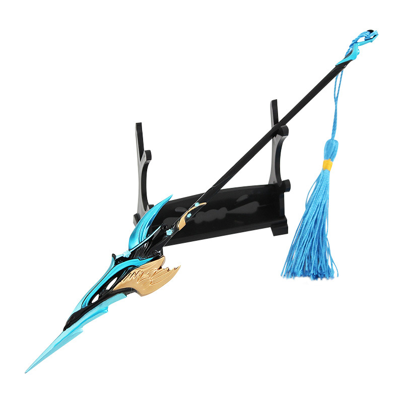 荣耀武器周边 韩信傲雪梅枪模型 兵器钥匙扣金属玩具摆件22cm