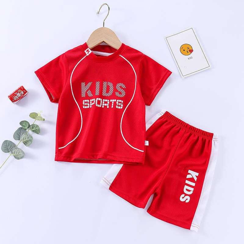 Children's Short-Sleeved Uniform Suit Boys' Sportswear Girls' Quick-Drying Breathable Shorts Children Teens Babies Children's Clothing Wholesale