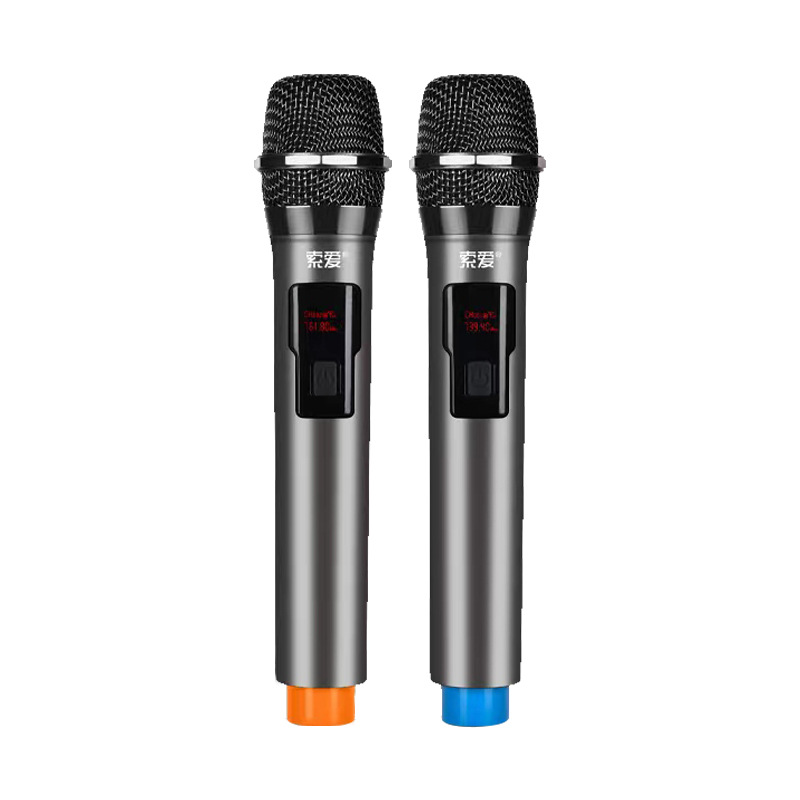 金属充电无线话筒一拖二家用k歌麦克风演出舞台ktv唱歌专用-阿里巴巴