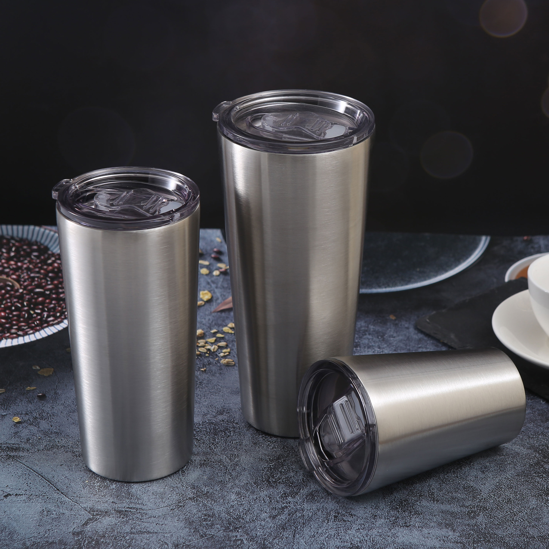 跨境304不锈钢汽车杯瘦身大肚冰霸杯车载户外12oz22oz32oz保温杯