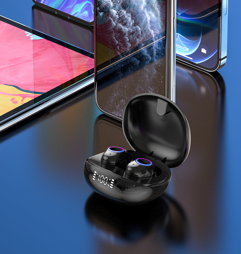 厂家新款跨境蓝牙耳机f8 学生女士迷你款触控数显无线tws蓝牙耳机