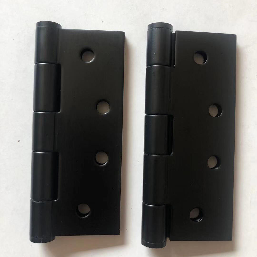 不锈钢合页黑色平开合页美式孔无轴承商用室内实木门铰链黑色4寸
