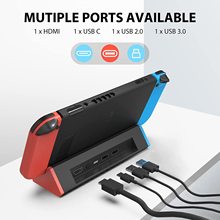 适用任天堂Nintendo Switch OLED电视基座HDMI C型端口USB适配器