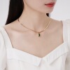 Europe and America A small minority design Emerald Side drill Necklace ins Wind gilding 18K Fade Yi Gu chain Pendant wholesale Europe and America A small minority design Emerald Side drill Necklace ins Wind gilding 18K Fade Yi Gu chain Pendant wholesale