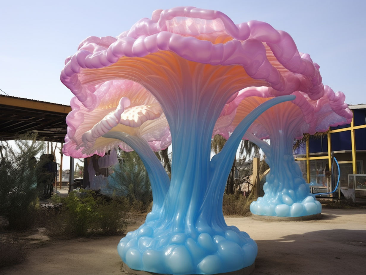 大型gfrp玻璃钢水母雕塑海洋公园景观广场摆件-阿里巴巴