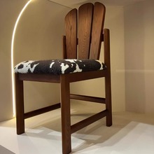 美拉德中古风设计师椅实木餐厅法式用影楼拍照复古靠背复古温莎椅