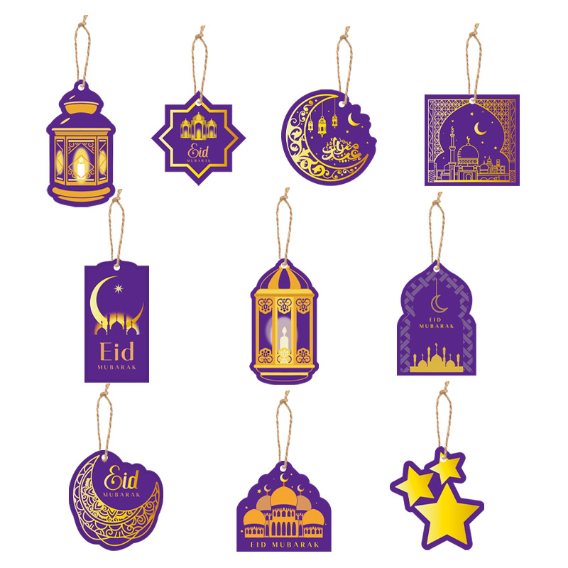 Cross-Border New Middle East Festival Party Supplies Decoration Pendant XINGX Castle Scene Layout Tag Hanging Ornament