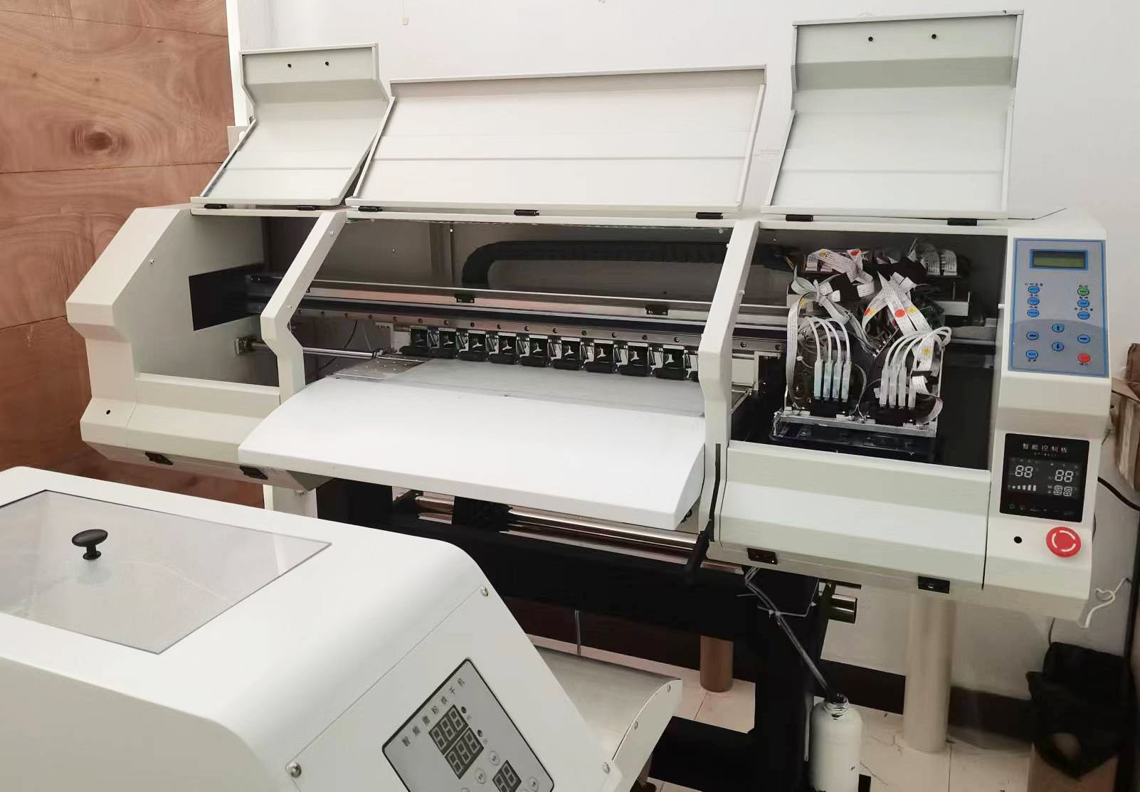 白墨烫画打印机小型服装印花机卫衣t恤四头数码印花打印机白墨60