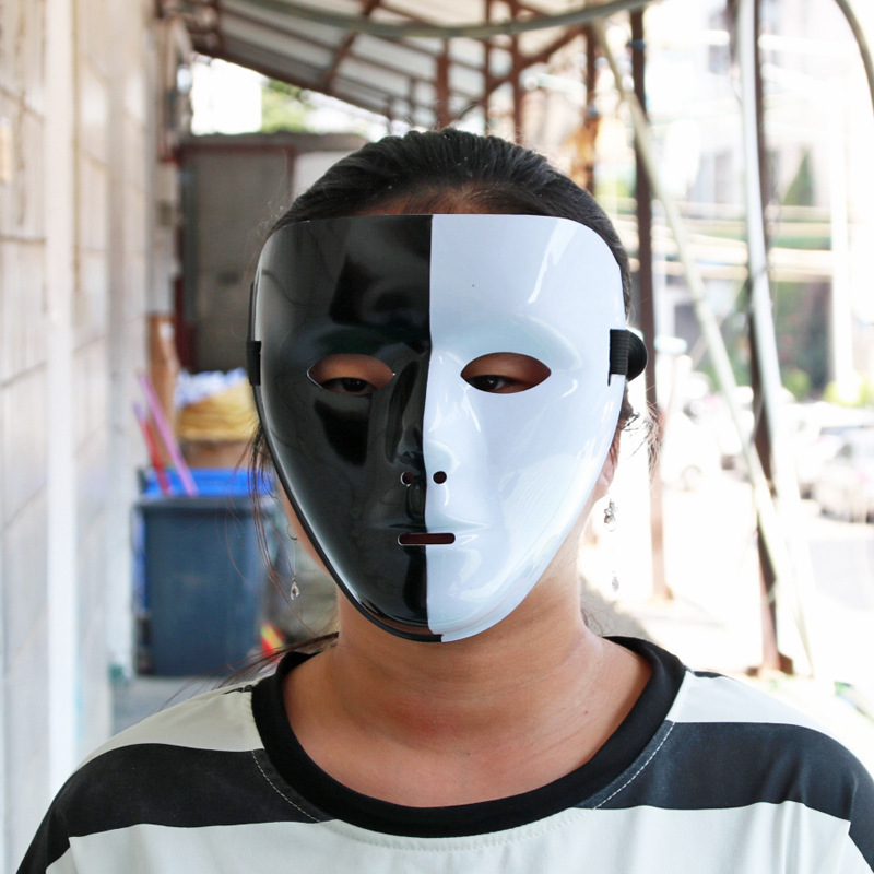 跨境供假面彩绘街舞面具男女士全脸嘻哈假面舞客鬼脸舞会复仇装扮