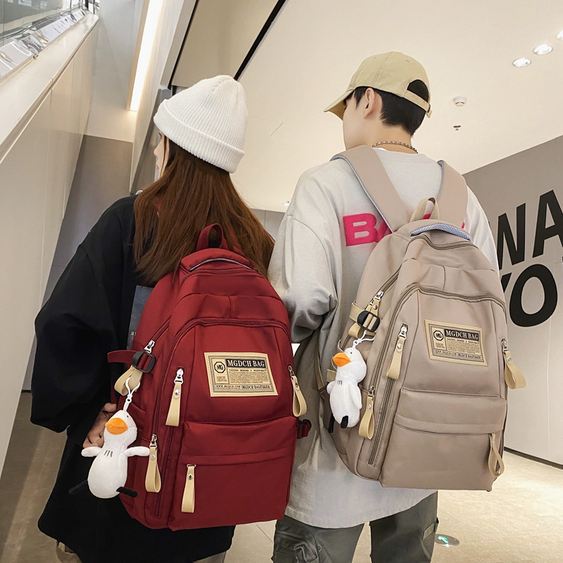 New Schoolbag Female College Student High School Student Middle School Student Girl Backpack Simple Burden Reduction Large Capacity Schoolboy Backpack