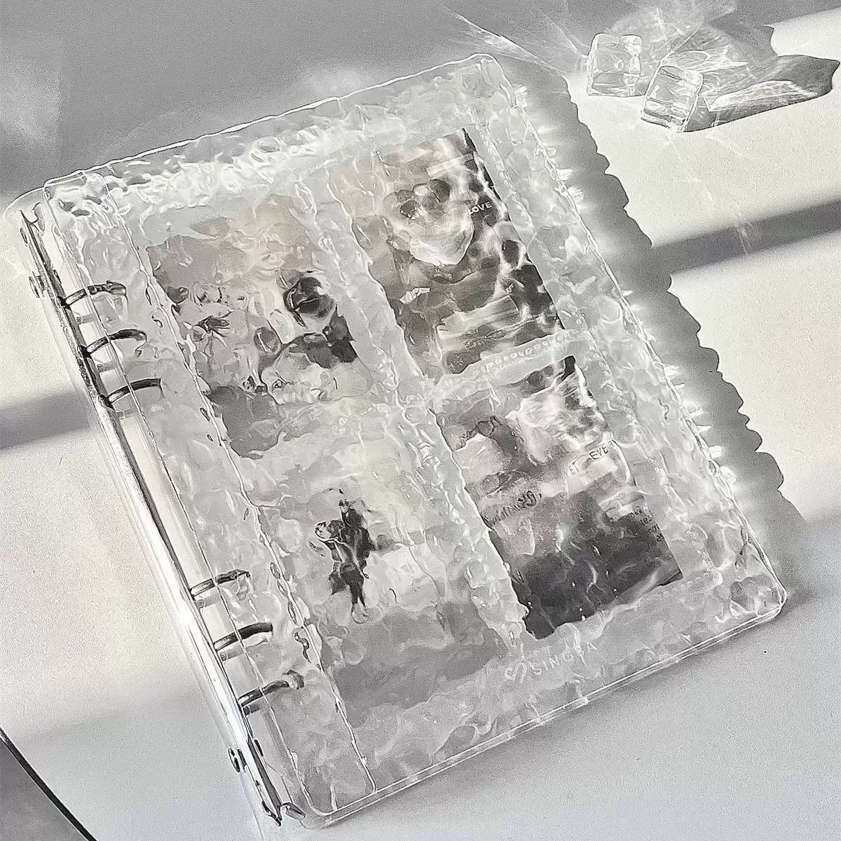 水波纹透明A5亚克力收纳册四宫格三寸卡片简约相册批发卡册纪念册