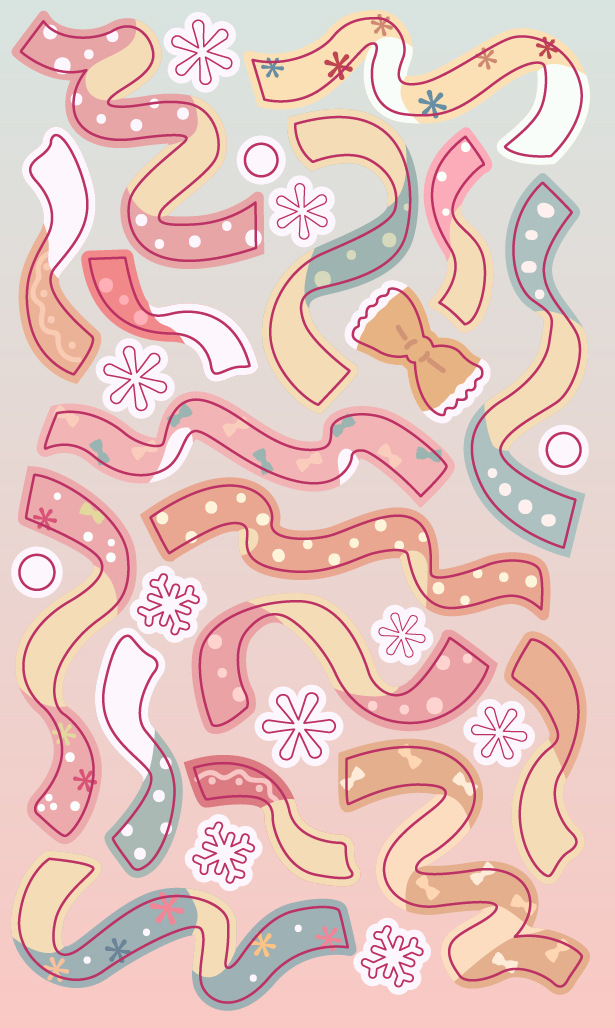 韩国ins同款丝带镭射贴纸追星小卡闪闪装饰咕卡贴纸