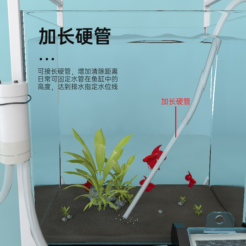 鱼缸换水清洗吸水器鱼粪吸便器虹吸管洗沙器抽粪吸屎抽水清理