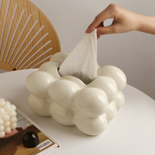 贝汉美北欧风创意陶瓷纸巾盒摆件家居客厅餐桌茶几抽纸盒跨境热采