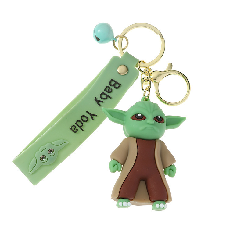 Factory Wholesale Yoda Keychain Pendant Doll Cartoon Cute Internet Celebrity Key Chain Pendant Bag Hanging Bag