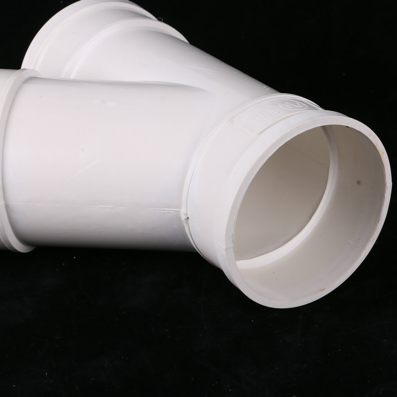 批发pvc45度斜三通 排水三通塑料管材管件 下水道排水三叉斜三通